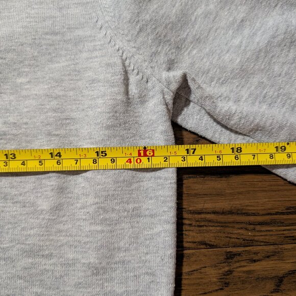Cardigan sweater button up light grey size small - Picture 10 of 13